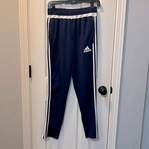 Adidas pants boys Large 13/14 navy blue